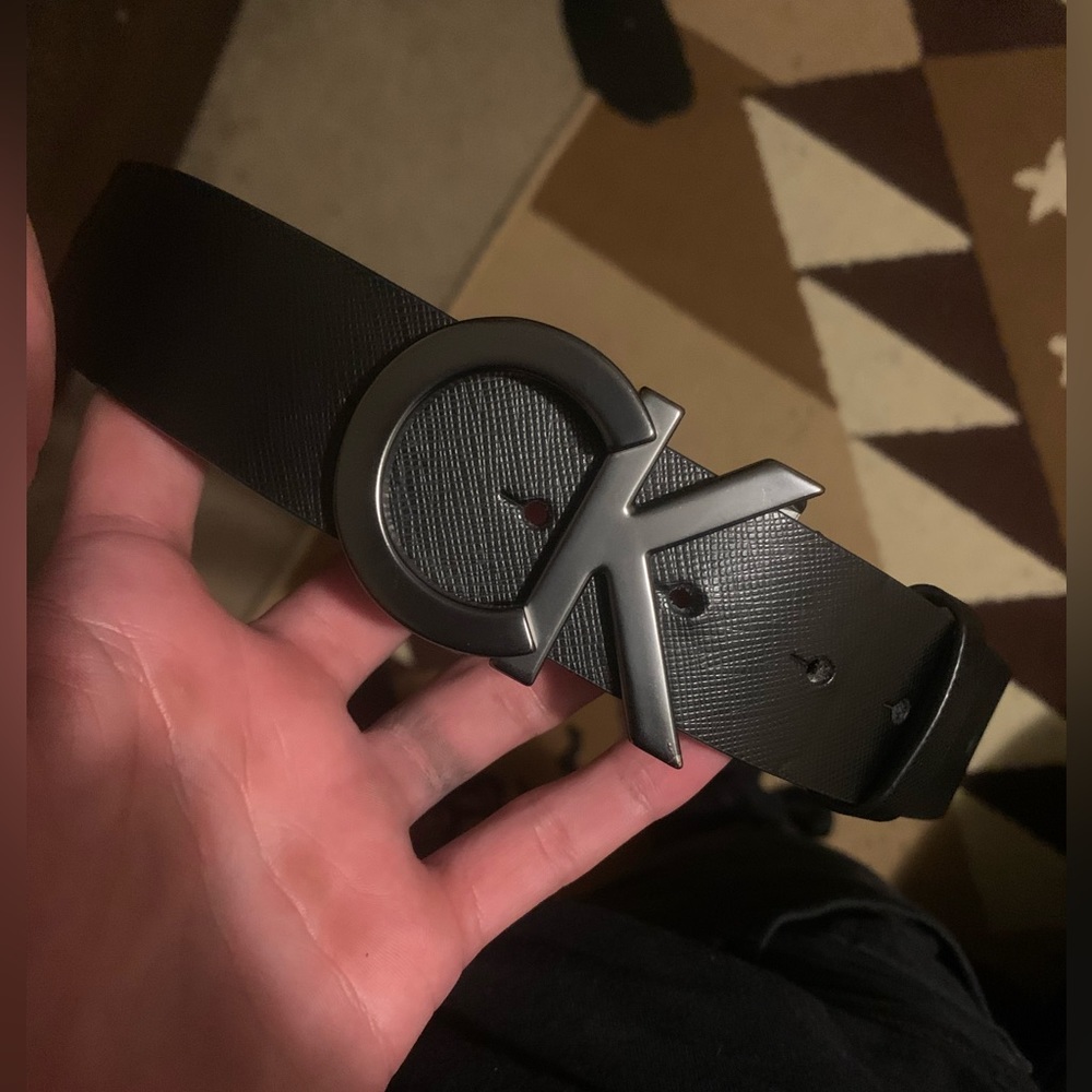 Calvin Klein black on black belt brand new condition I found